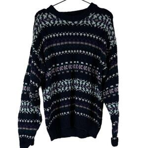 VINTAGE 90s LAKE HARMONY ROWING CLUB MULTI COLOR USA SWEATER Med